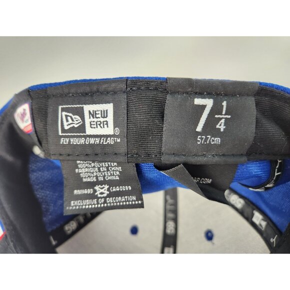 Chicago Cubs Hat Fitted 7 1/4" Mens MLB Baseball New Era Blue Red Logo - Picture 9 of 10